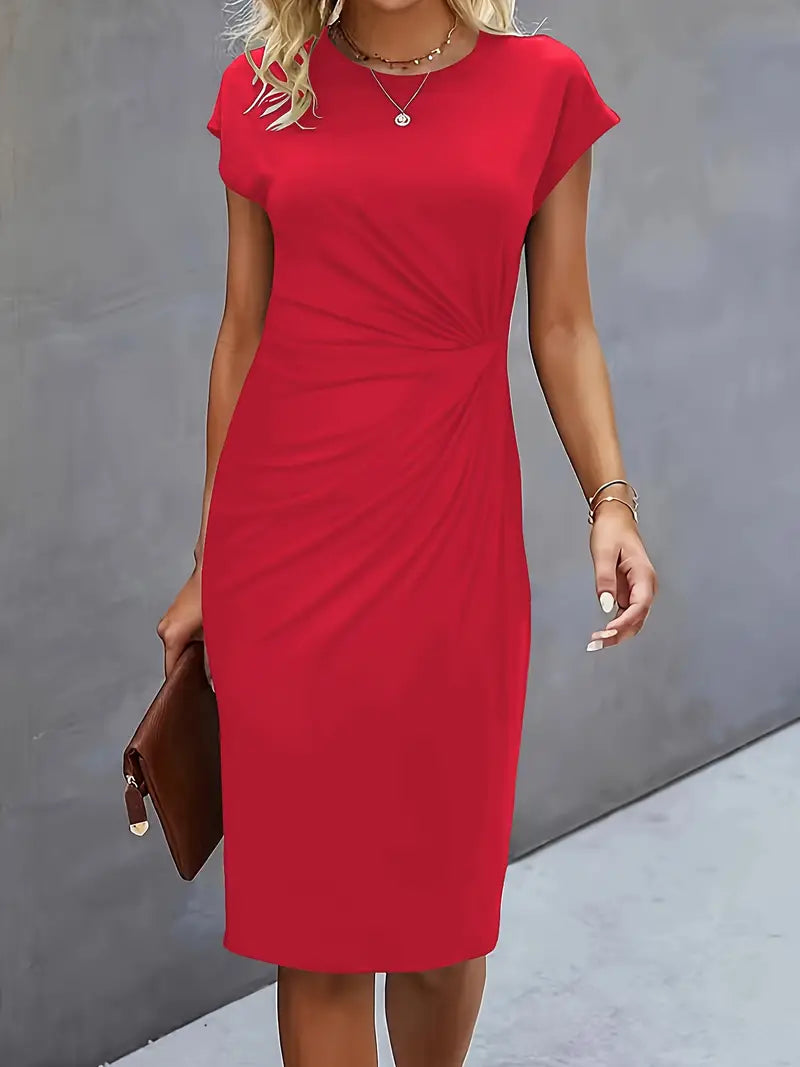 Valencia Draped Sheath Dress | Women’s Modern Elegance Wear