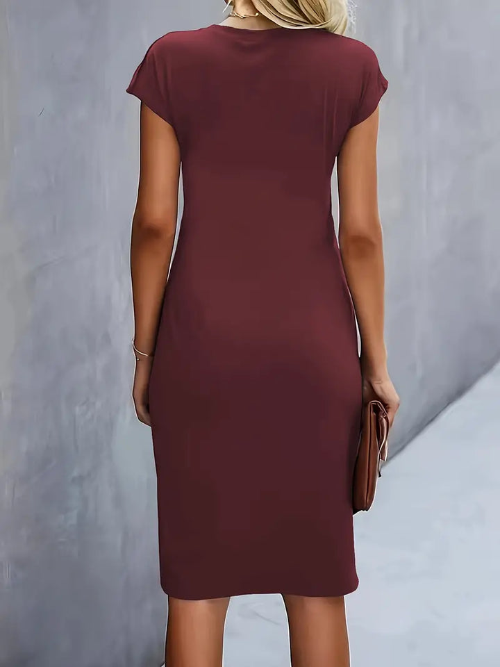 Valencia Draped Sheath Dress | Women’s Modern Elegance Wear