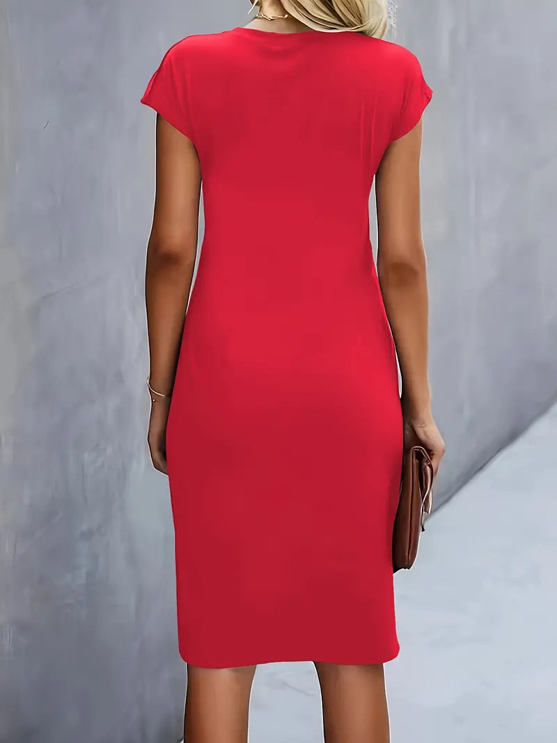 Valencia Draped Sheath Dress | Women’s Modern Elegance Wear