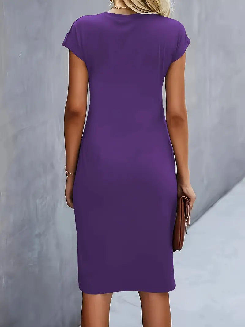 Valencia Draped Sheath Dress | Women’s Modern Elegance Wear