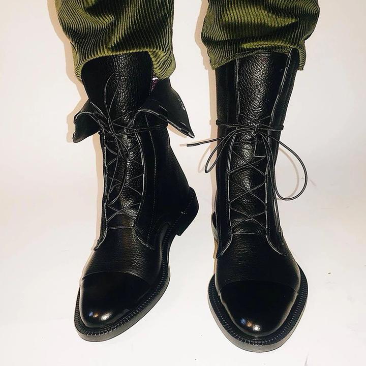 Lace-Up Ankle Boots | Modern Women’s  Streetwear Outfit