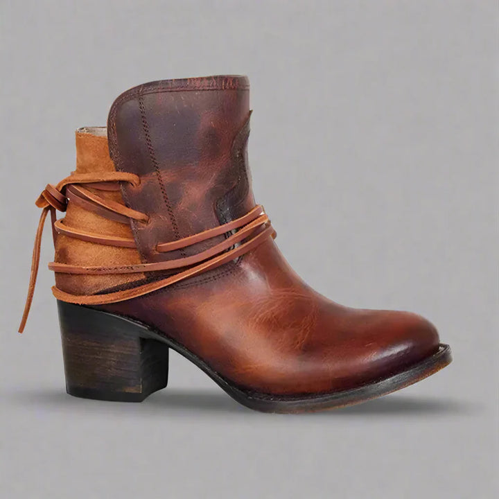 Solenne Wrapped Ankle Boots | Modern Western Boots