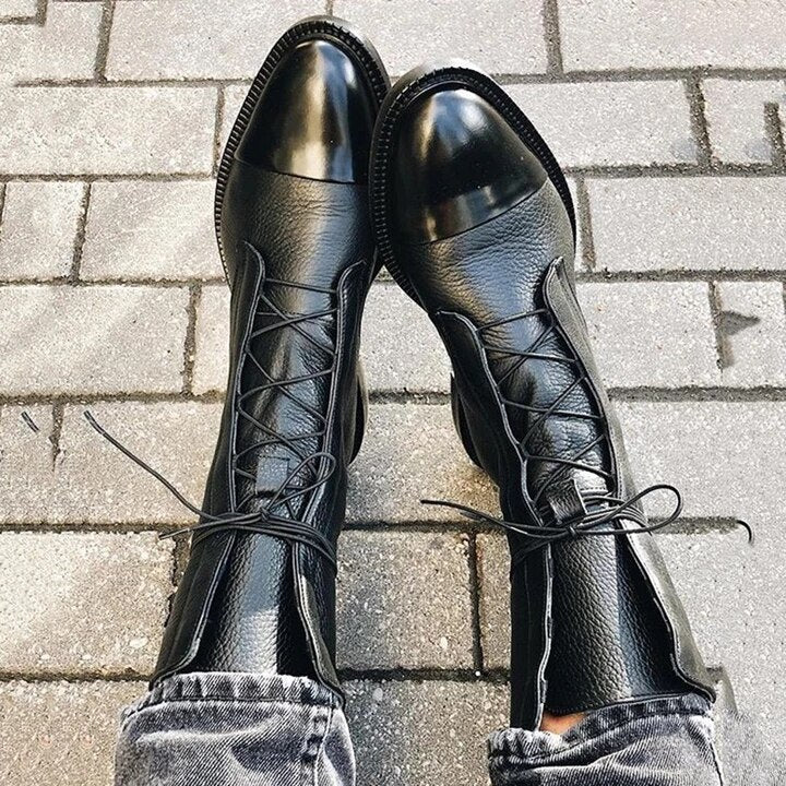Lace-Up Ankle Boots | Modern Women’s  Streetwear Outfit