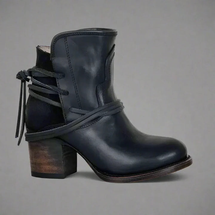 Solenne Wrapped Ankle Boots | Modern Western Boots