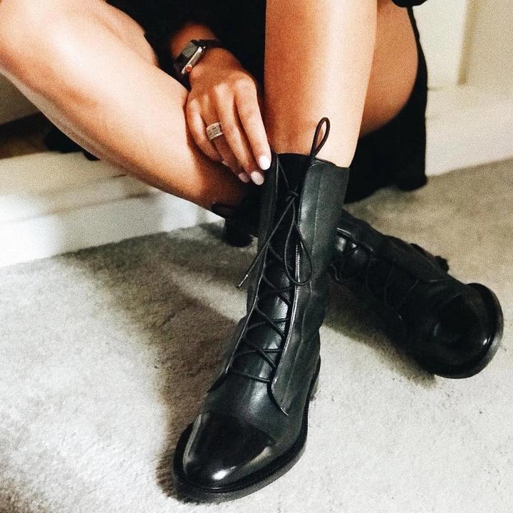 Lace-Up Ankle Boots | Modern Women’s  Streetwear Outfit
