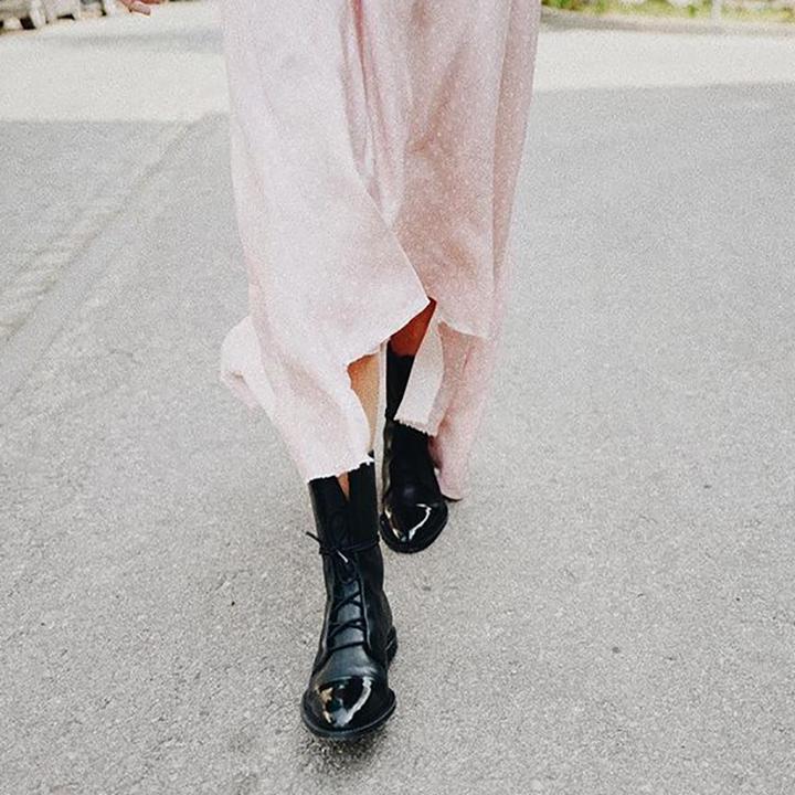 Lace-Up Ankle Boots | Modern Women’s  Streetwear Outfit