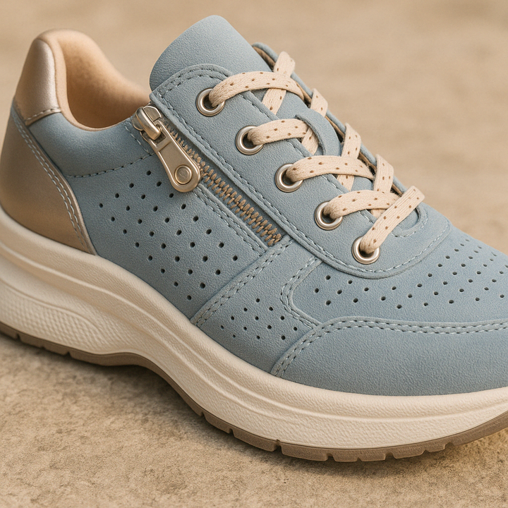 Women’s Zip-Detail Wedge Sneakers