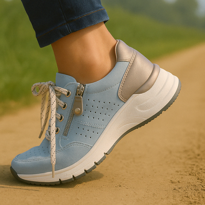 Women’s Zip-Detail Wedge Sneakers
