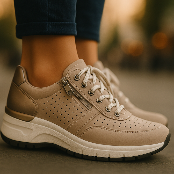 Women’s Zip-Detail Wedge Sneakers