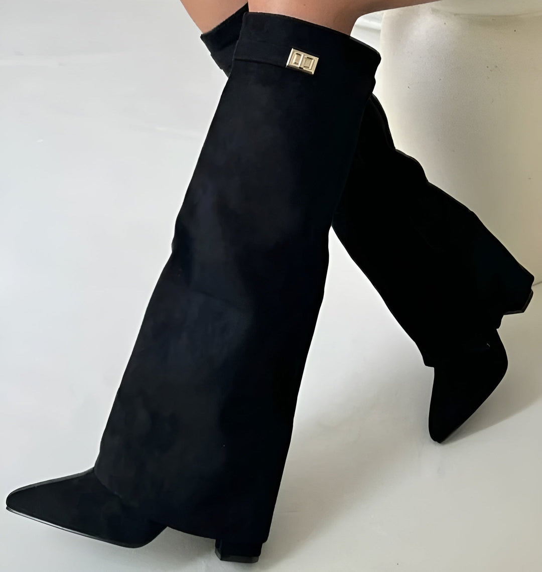 Solyn High-Slouch Suede Boots | Elegant Everyday Style