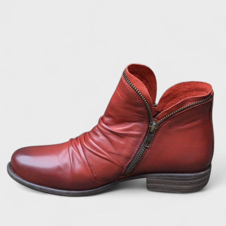 Rhea Zip Ankle Boots | Contemporary Everyday Style