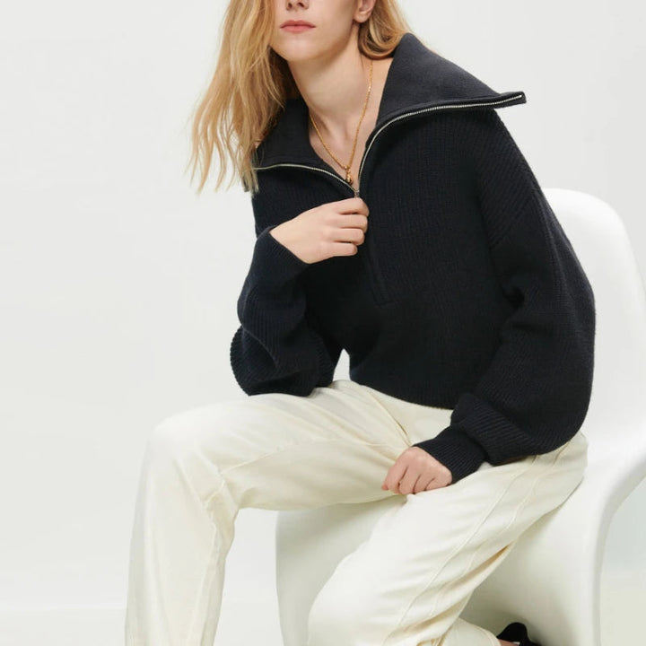 Marinne Quarter-Zip Knit Sweater | Women’s Modern Everyday Layer
