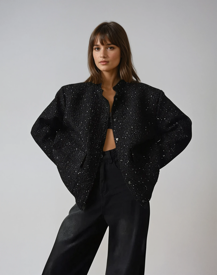 Sparkle Tweed Jacket | Chic Statement Outerwear