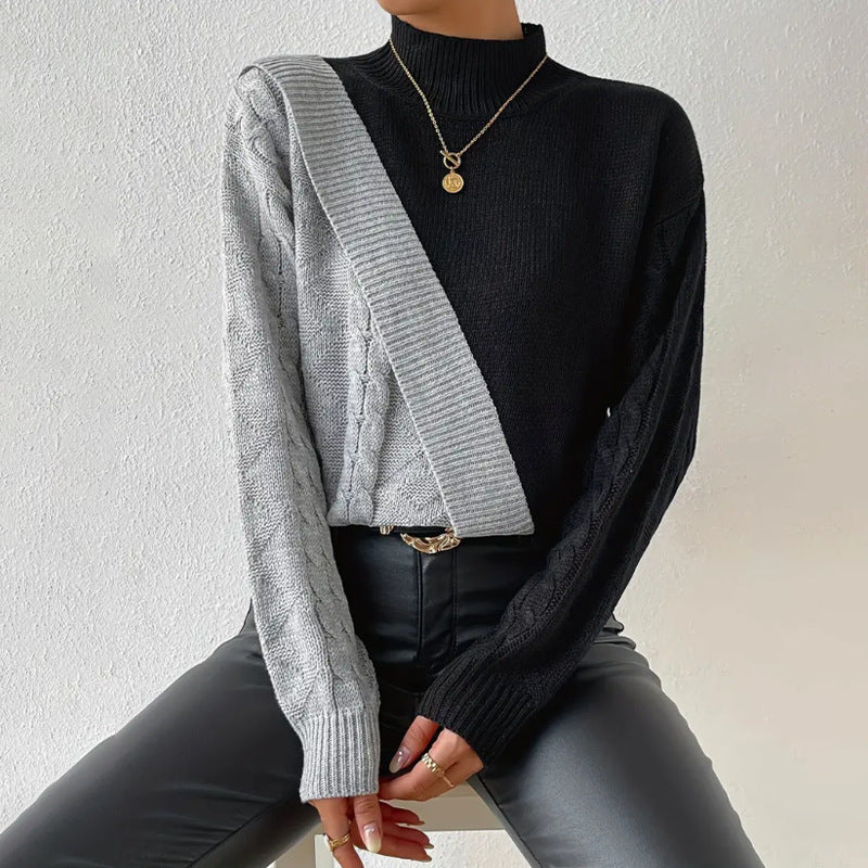Celise Contrast Knit Jumper | Chic Two-Tone Knitwear