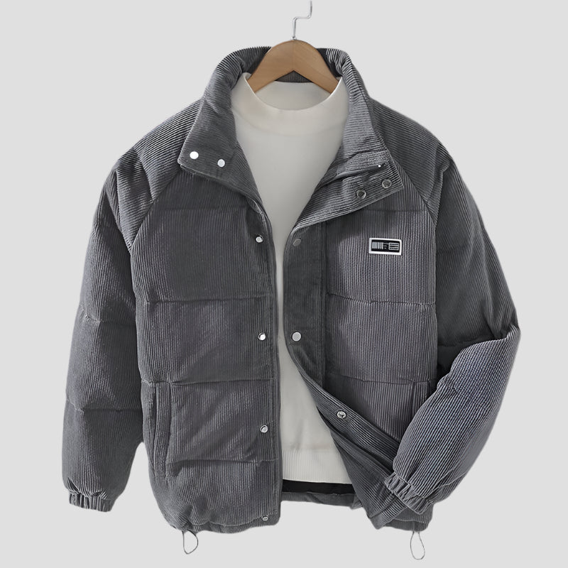 Marek Corduroy Puffer Jacket | Contemporary Winter Layer