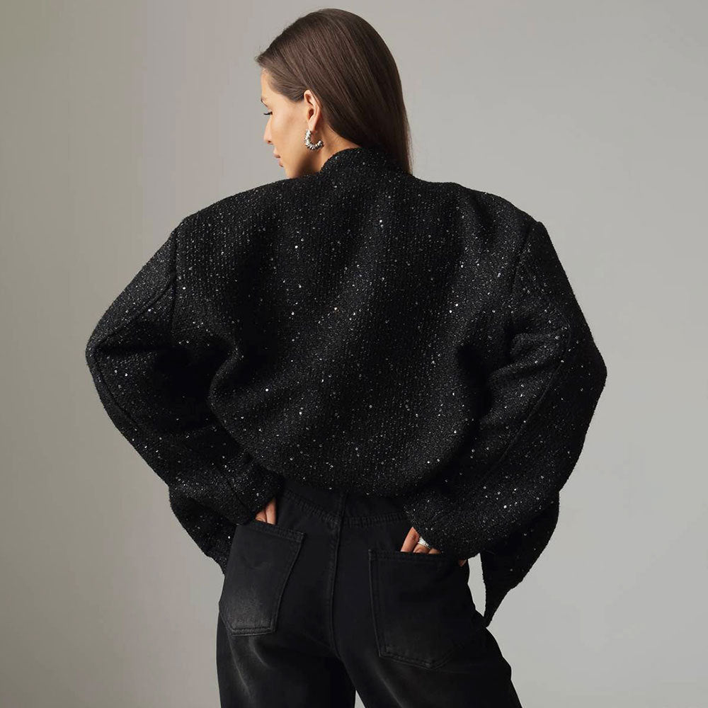 Sparkle Tweed Jacket | Chic Statement Outerwear