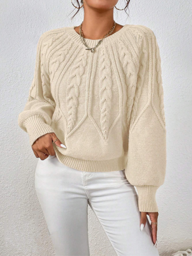 Evelyn Cable-Knit Sweater | Effortless Cozy Everyday Comfort
