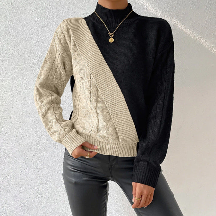 Celise Contrast Knit Jumper | Chic Two-Tone Knitwear