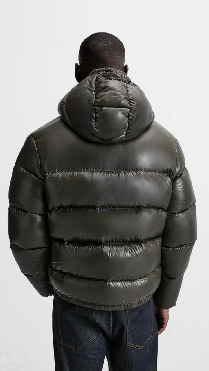 Riven Glossy Puffer Jacket | Weather-Ready Puffer