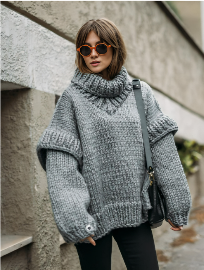 Elayne Oversized Knit Sweater | Women’s Chic Street Style
