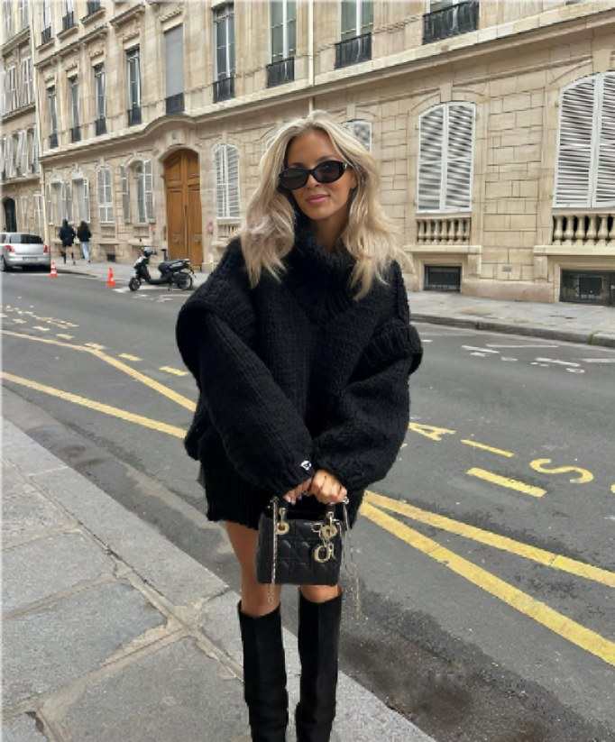 Elayne Oversized Knit Sweater | Women’s Chic Street Style