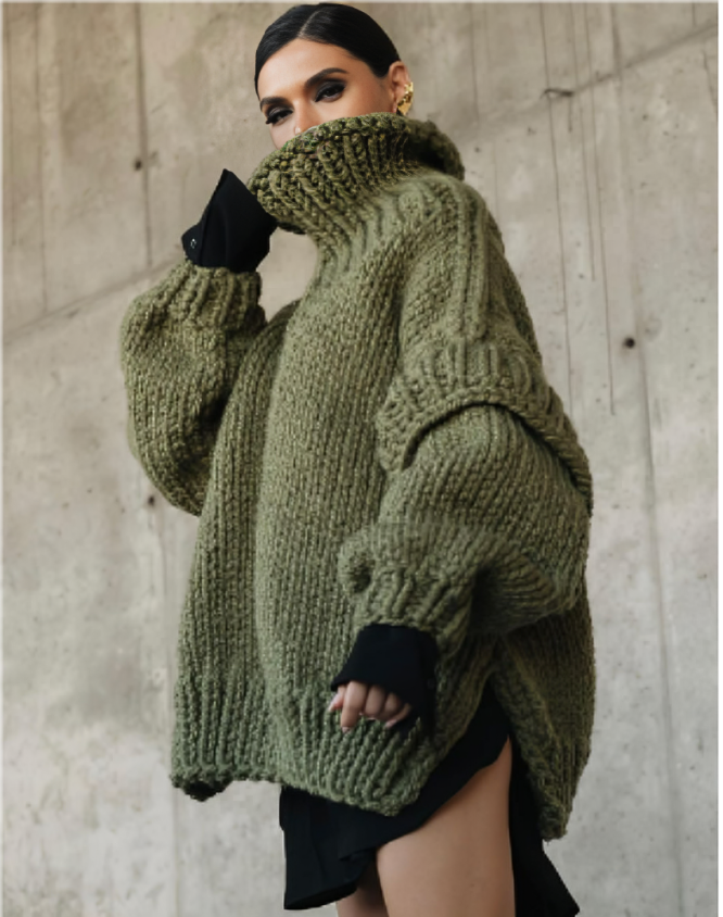 Elayne Oversized Knit Sweater | Women’s Chic Street Style