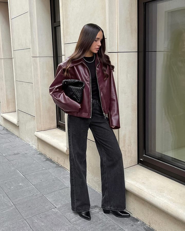 Oversized Leather Jacket | Modern Streetwear Style