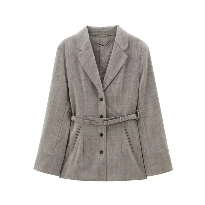 Women’s Belted Button Blazer | Modern Tailored Layering