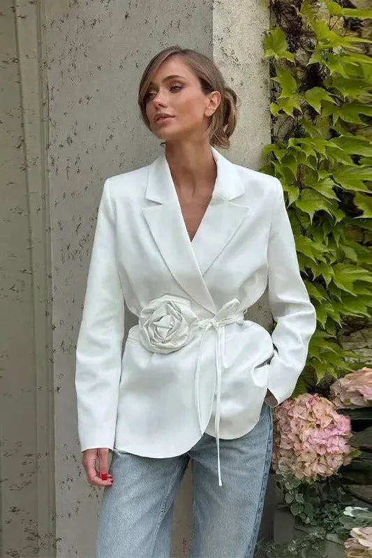 Women’s Wrap-Tie Blazer | Elegant Cinched Silhouette