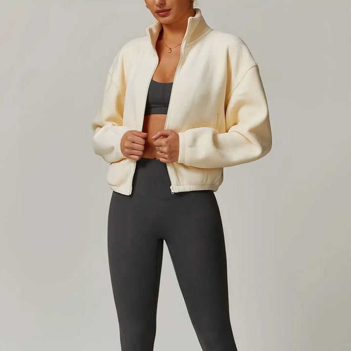 Serelinne  Zip-Up Fleece Jacket | Casual Athleisure Layer