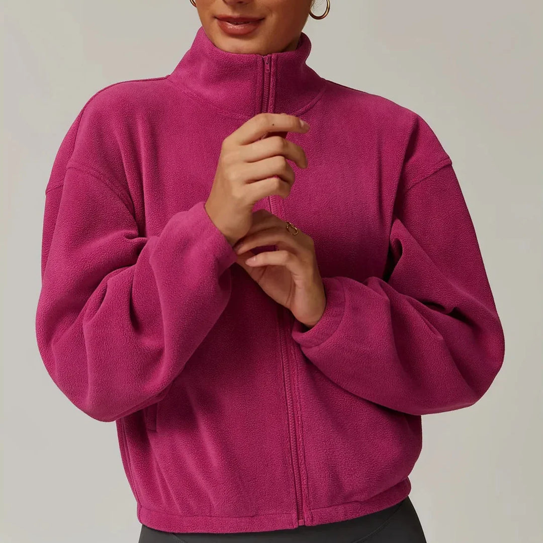 Serelinne  Zip-Up Fleece Jacket | Casual Athleisure Layer