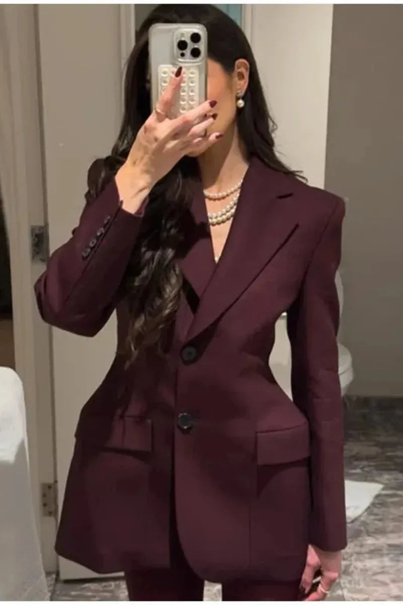 Sculpted Waist Blazer | Elegant Contoured Fit