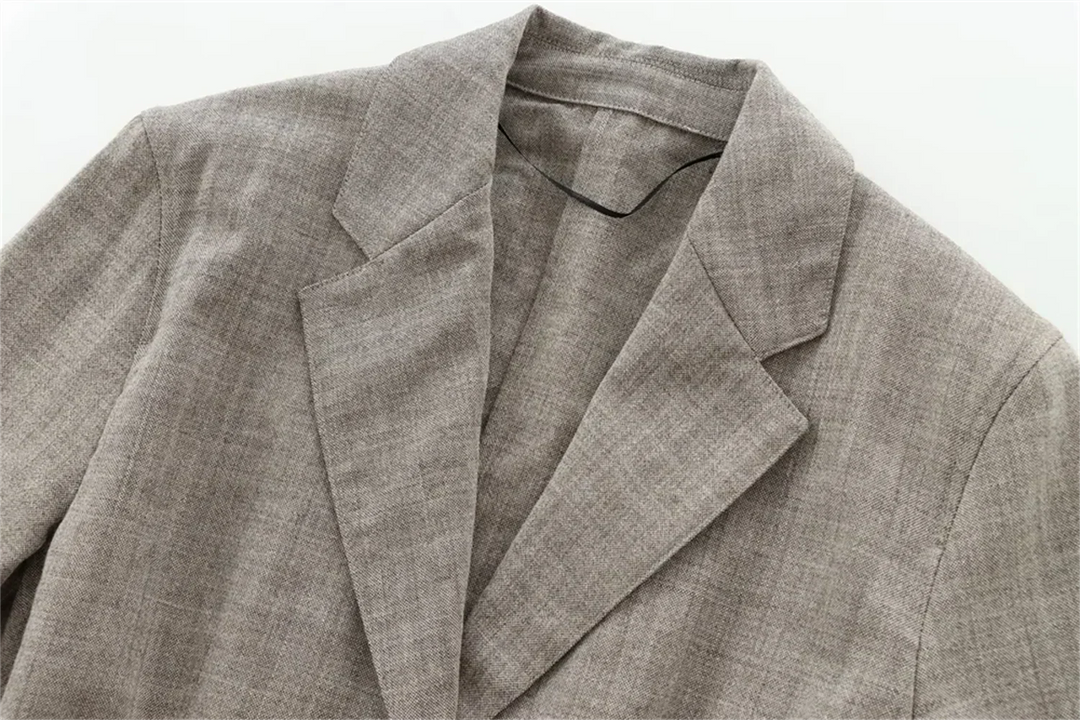 Women’s Belted Button Blazer | Modern Tailored Layering