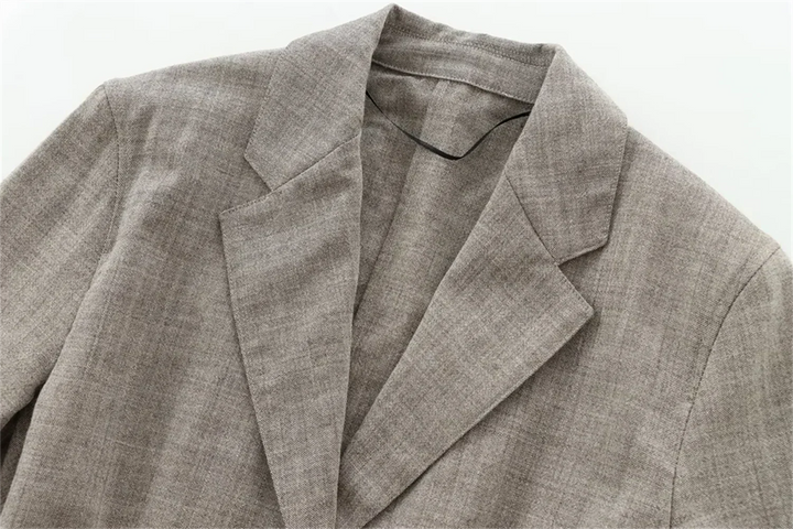 Women’s Belted Button Blazer | Modern Tailored Layering