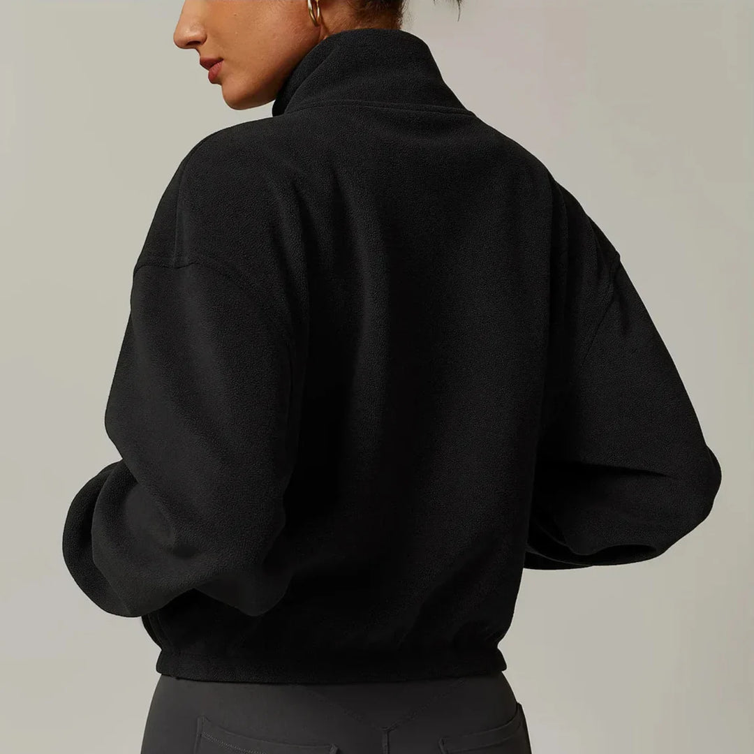 Serelinne  Zip-Up Fleece Jacket | Casual Athleisure Layer