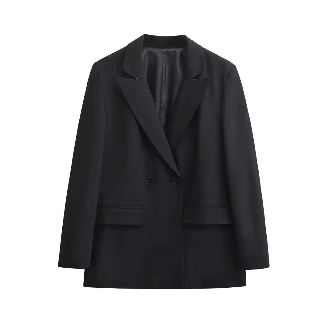 Women’s Double-Breasted Blazer | Modern Structured Layering