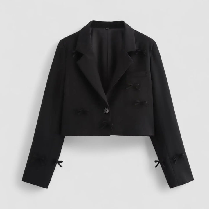Cropped Bow Blazer | Modern Chic Layering