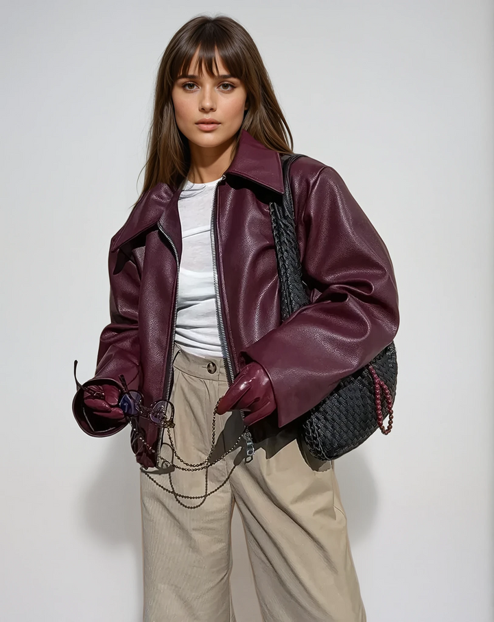 Oversized Leather Jacket | Modern Streetwear Style
