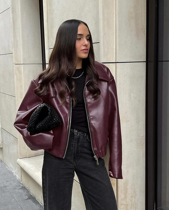 Oversized Leather Jacket | Modern Streetwear Style