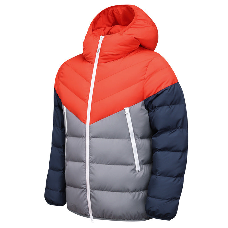 Chevron Hooded Puffer Jacket | Modern Winter Wear