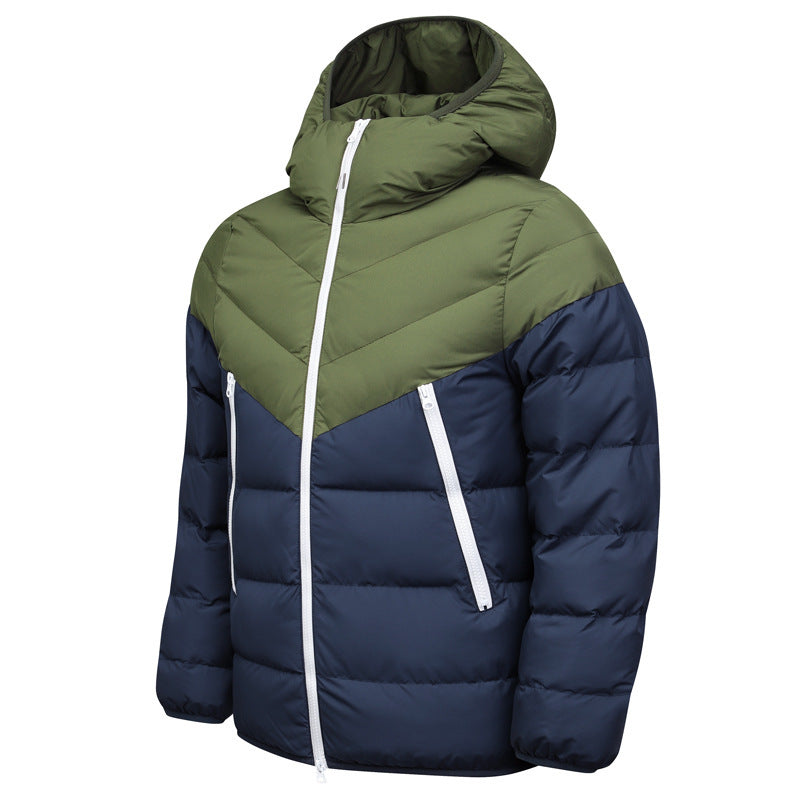 Chevron Hooded Puffer Jacket | Modern Winter Wear