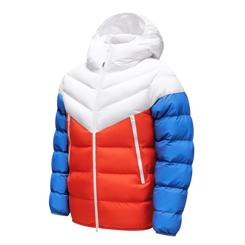 Chevron Hooded Puffer Jacket | Modern Winter Wear