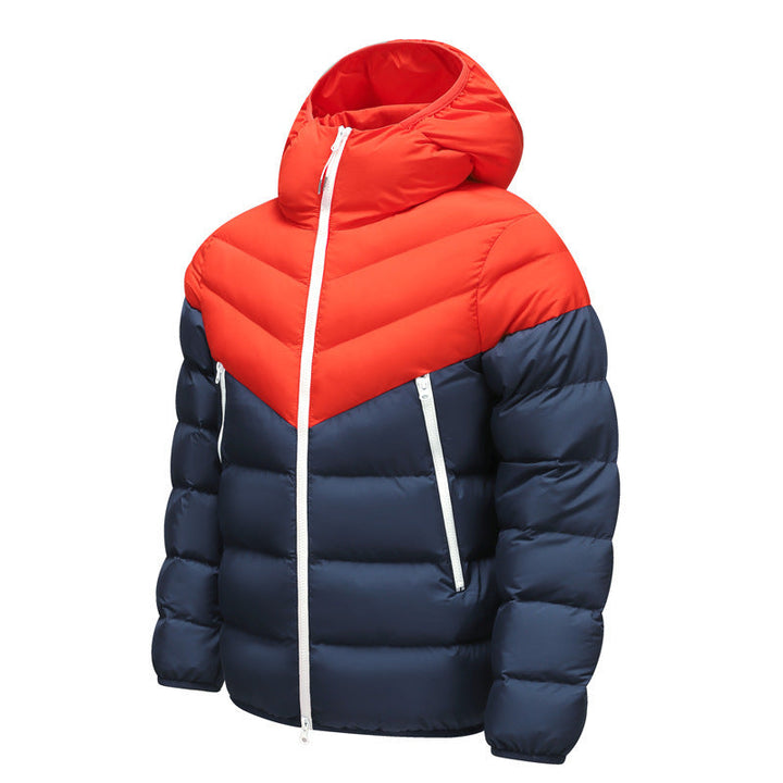 Chevron Hooded Puffer Jacket | Modern Winter Wear