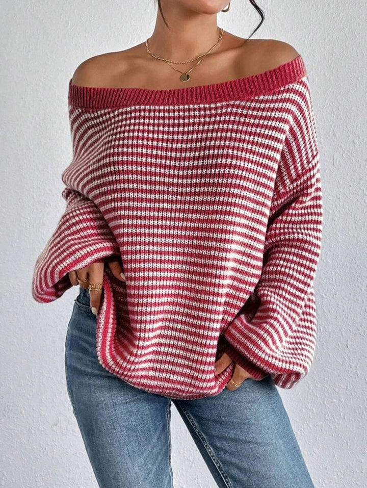 Aveline Women’s Off-Shoulder Knit Jumper | Casual Chic Style