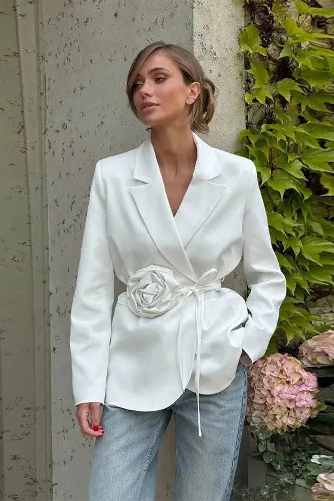 Women’s Wrap-Tie Blazer | Elegant Cinched Silhouette