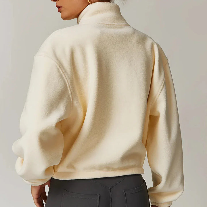 Serelinne  Zip-Up Fleece Jacket | Casual Athleisure Layer
