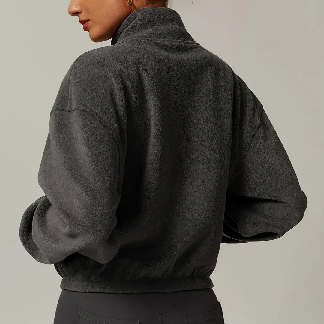 Serelinne  Zip-Up Fleece Jacket | Casual Athleisure Layer