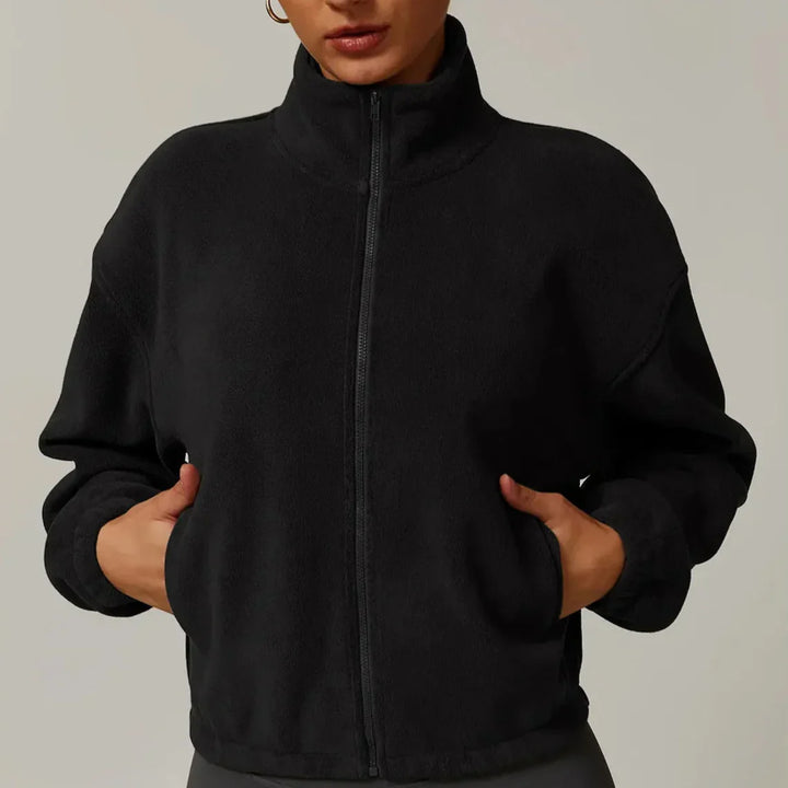 Serelinne  Zip-Up Fleece Jacket | Casual Athleisure Layer