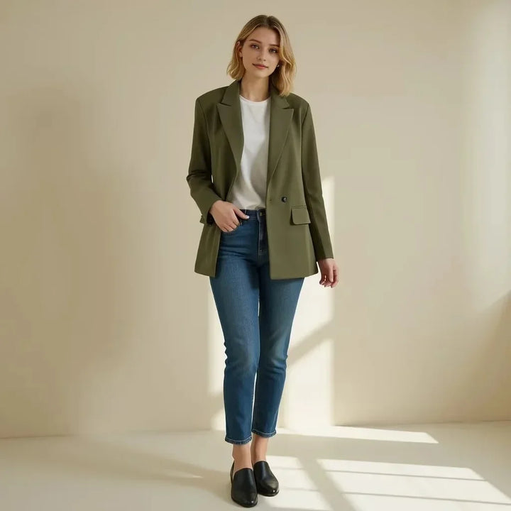 Women’s Double-Breasted Blazer | Modern Structured Layering