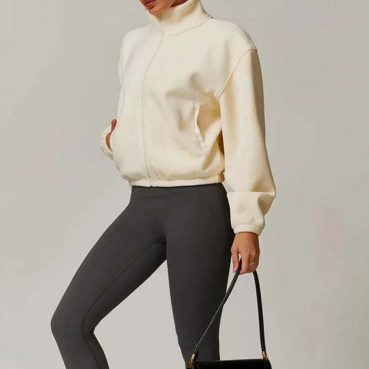 Serelinne  Zip-Up Fleece Jacket | Casual Athleisure Layer